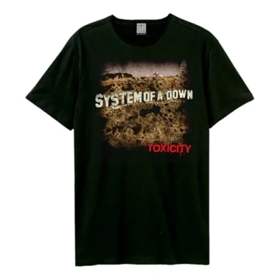 Image of Amplified Unisex Adult Toxicity Systems Of A Down T Shirt (XXL) (Black)