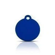 Image of Surrey Feed SMALL BLUE DISC (22mm). Engraved Cat/Dog/Horse/Pet ID NAME Tag. PLEASE EMAIL US ENGRAVING DETAILS WHEN PLACING YOUR ORDER.