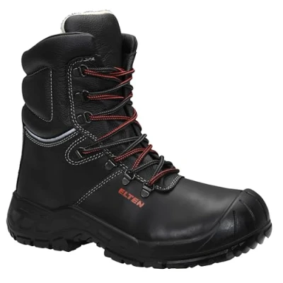 Image of Elten 65741 40 Safety Boots &quot;Renzo Winter&quot; S3 CI, Size 6.5, black/red