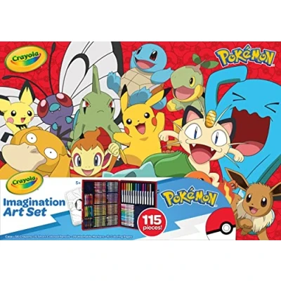 Image of Crayola Pokémon Imagination Art Set (115pcs), Kids Kit, Coloring Supplies, Pokemon Toys, Gift for Boys &amp; Girls, Holiday
