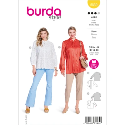 Image of Plus Size Blouse Burda 5839 44 54