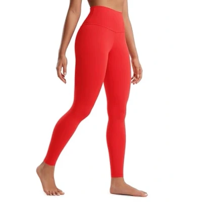 Image of CRZ Yoga Women&#039;s Butterluxe Leggings 28&#039;&#039; High Waisted Workout Gym Buttery Soft Pants Deep Red 6