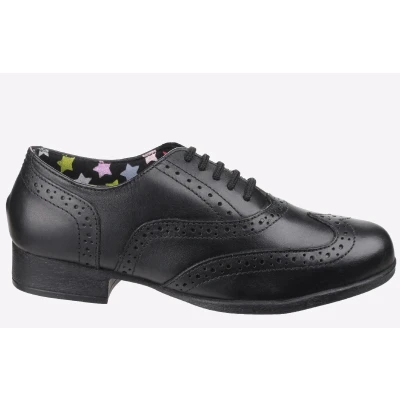 Image of Hush Puppies Girl&#039;s Kada Senior School Uniform Shoe, Black, 8 UK