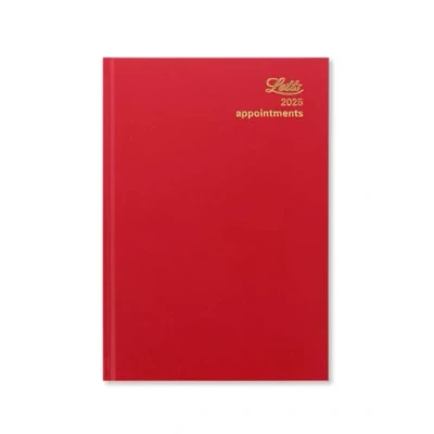 Image of Letts of London Standard A5 day to a page 2025 diary red