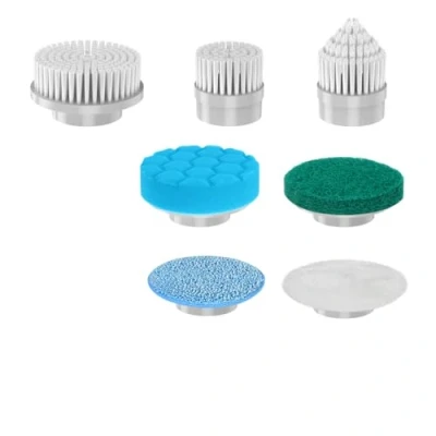 Image of Brush Head 7 Pack, Replaceable Heads for Spin Scrubber, Cordless Scrubber Bathroom Floor Car Tile