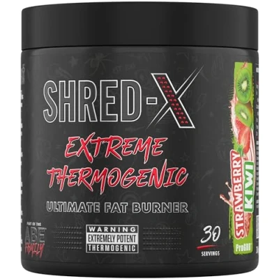 Image of Applied Nutrition Shred X Fat Burner ABE All Blak Everything Burner, Thermo Weight Management (300g 30 Servings) (Strawberry Kiwi)