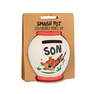 Image of History &amp; Heraldry Personalised Bamboo Smash Pot Money box (Son)