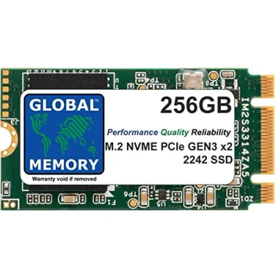 Image of GLOBAL MEMORY 256GB M.2 2242 PCIe Gen3 x2 NVMe B+M KEY SOLID STATE DRIVE (SSD) FOR LAPTOPS/DESKTOP PCs/SERVERS/WORKSTATIONS/MOTHERBOARDS