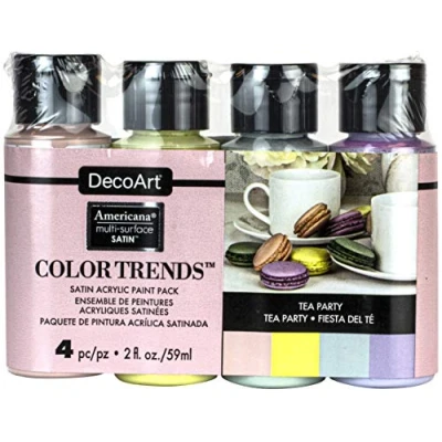 Image of Deco Art Americana Satin 4/PK Tea Party, One Size