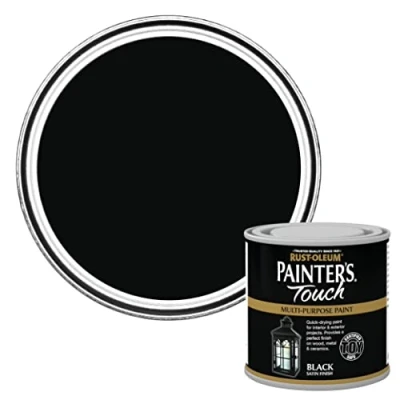 Image of Rust Oleum AMZ0008 250ml Painter&#039;s Touch Toy Safe Paint Black Satin