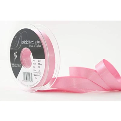 Image of Berisfords Double Satin Ribbon, Hot Pink, 15 mm