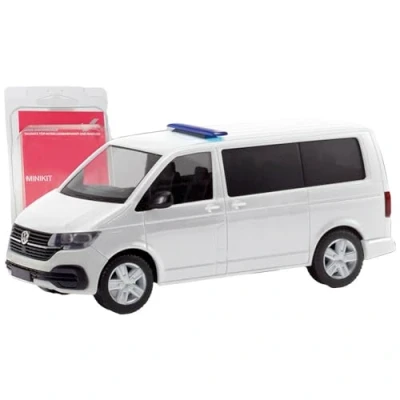 Image of Herpa 13895 Volkswagen VW T 6.1 Bus Mini Kit with Hänsch DBS 5000, White, Multicolored