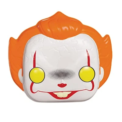Image of Jakks Pacific Pennywise Mask, Funko Pop Style IT Movie Character Costume Accessory, All Ages Face Covering Half Masks Oversized look which is great for parties and Trick or Treat
