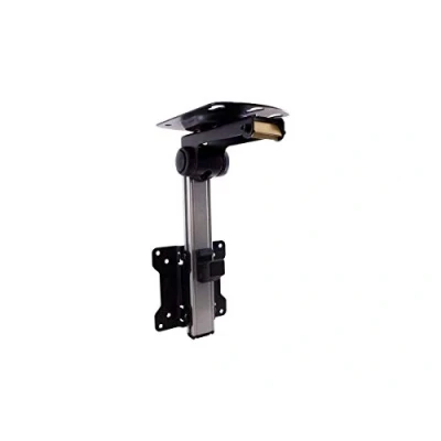 Image of Monoprice 116122 Under Cabinet Tilt TV Wall Mount Bracket For TVs Up to 27in Max Weight 44lbs VESA Patterns 100x100 Silver