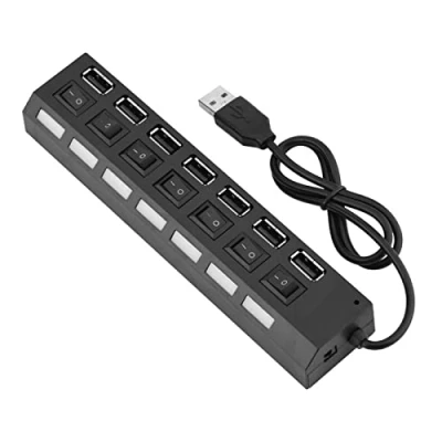 Image of ciciglow 7 Port USB Hub Splitter, 480Mbps 2.0 for Mouse/Printer/Scanner, No Conflict Splitter Plug &amp; Play