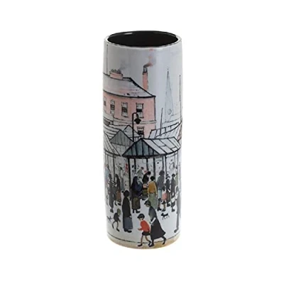 Image of Dartington Crystal JBLOW8 Lowry Market Scene, Medium Vase, Porcelain