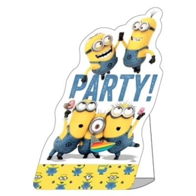 Image of Amscan 999745 15 cm Minions Invites and Envelopes