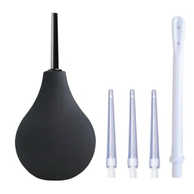 Image of DPWELL Silicone Enema Bulb Rectal Syringe Vaginal Clean Douche Anal Anus Cleansing System