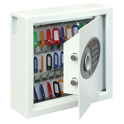 Image of Phoenix Safe Company KS0031E Cygnus Key Deposit 30 Hooks Electronic Lock Holder Wall Mounted Scratch Resistant White Paint Finish 6.5 Litres 6.5kg
