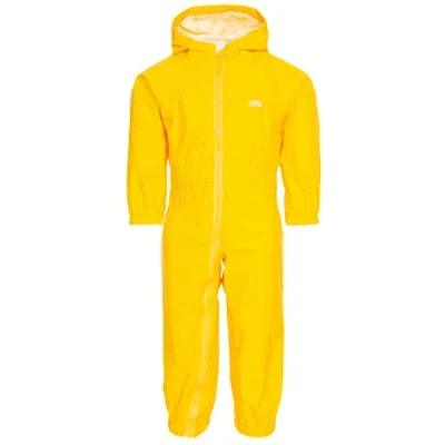 Image of Trespass Unisex Kids Button Waterproof Rain Suit With Hood, sunshine, 6 12 Months UK