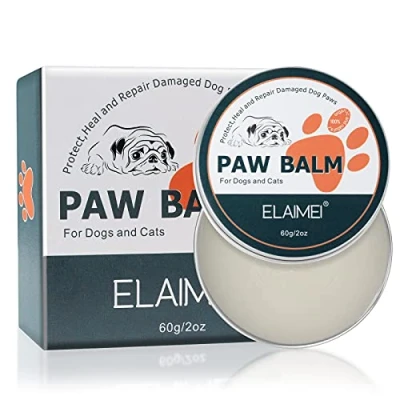Image of JSBNQRMZ Paw Balm For Dogs,60g Dog Dogs Cracked Dry Paws And Pads, Itchy Paws, Hot Spots, Stop Licking, Allergies, Butter, Nose Balm, Lick Safe,Transforms Cracked, Rough