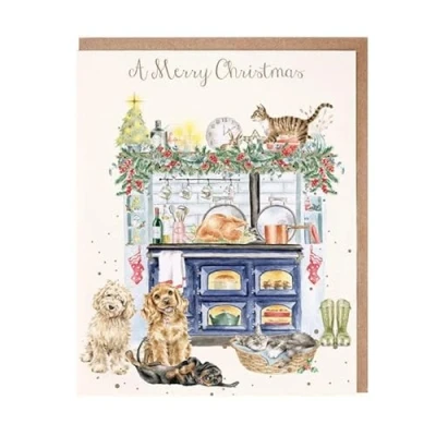 Image of Wrendale Designs by Hannah Dale Country Christmas Kitchen Notecard Set Pack of 8