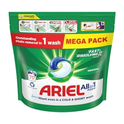 Image of Ariel All in One Pods, 70 Wash