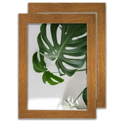 Image of MH Home Photo Frame, Picture Certificate Freestanding &amp; Wall Mountable (Dark Oak, A4 (21 x 30 cm) 2 Pack)