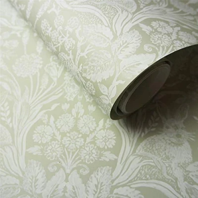 Image of Holden Décor Harlen Woodland Leaf Flower Motif Animal Butterflies Vintage Style Wallpaper 90162