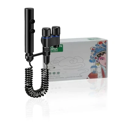 Image of Bidet Sprayer Set, Portable Shower, Bidets Attachment for Toilet UK, Shower with Extendable 2m Hose &amp; Dual Control Valve Sprayer, Muslim Bath taps (Black I)