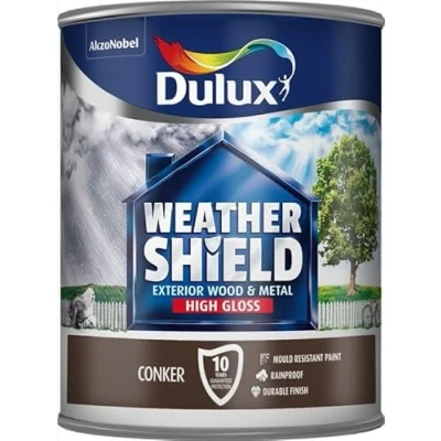Image of STX_445530 Dulux Weathershield Exterior Gloss 750ml Conker (5090992)