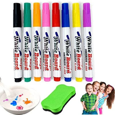Image of Donubiiu Magic Painting Pens, Magical Water Pen Set, Floating Drawings Bundle, Washable Pens Markers Christmas Birthday Gift (8 Colors)