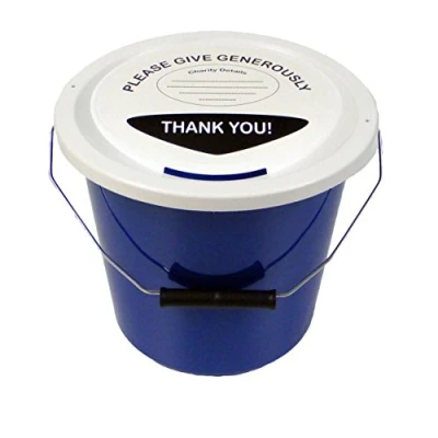 Image of Charity Money Collection Bucket 5 Litres Blue