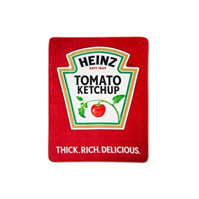 Image of Heinz Ketchup Logo Fleece Throw Blanket 45 x 60 Inches