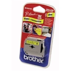 Image of Brother P touch M K631BZ 12mm x 8m Black On Yellow Plastic MK631BZ