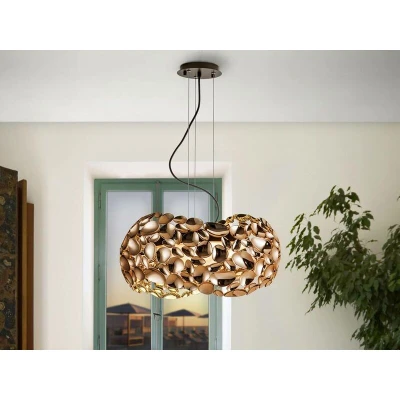 Image of Narisa 5 Light Ceiling Pendant Gold, Brown, G9