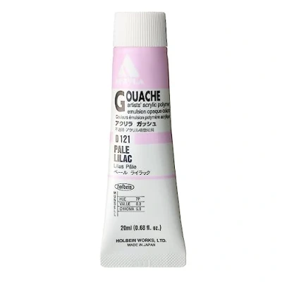 Image of Holbein acrylic La gouache Pale lilac D121 20ml (6 Nos.)
