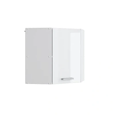 Image of Vicco Corner wall cabinet Raul, White High Gloss/White, 57 cm