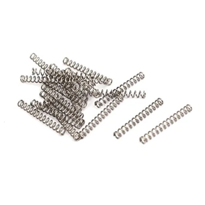 Image of sourcingmap Compression Spring,304 Stainless Steel,3mm OD,0.5mm Wire Size,25mm Free Length,Silver Tone,20Pcs