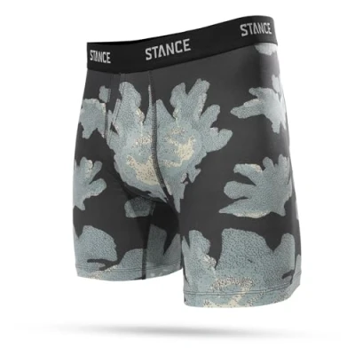 Image of Stance Odette Boxer Briefs Mens Black Floral Patterned Underwear Shorts Medium