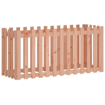 Image of vidaXL Garden Raised Bed with Fence Design 150x50x70 cm Solid Wood Douglas