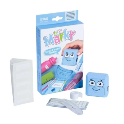 Image of COLOP Marky Blue Customizable Child Friendly DIY Textile Stamp Kit 1 Set