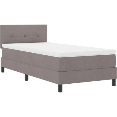 Image of vidaXL Box Spring Bed with Mattress Taupe 80x200 cm Fabric