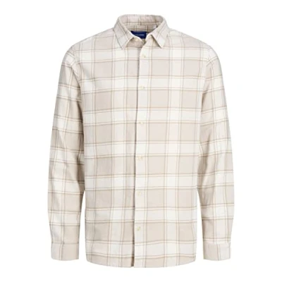 Image of JACK &amp; JONES Men&#039;s Jorjoshua Check Shirt Ls, Crockery, L