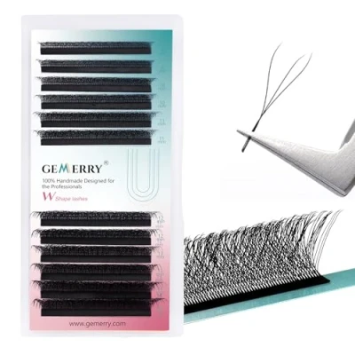 Image of Gemerry Lash W Lashes 3D Premade fan Extensions 0.07mm d Curl 8 14mix Noir Volume Thick Professional Single Individual Russian Tray(W 007 cur 14mix)