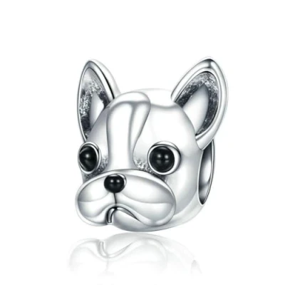 Image of Dog Charm 925 Sterling Silver Cat Camel Koala Mouse Butterfly for Pandora Bracelet (Dog)