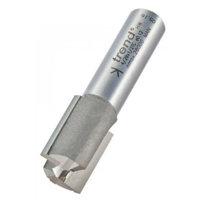 Image of Trend Professional Straight Two Flute Router Cutter, 1/2 Inch Shank, 18mm Cut Diameter &amp; 25mm Length, Tungsten Carbide Tipped, 4/29X1/2TC