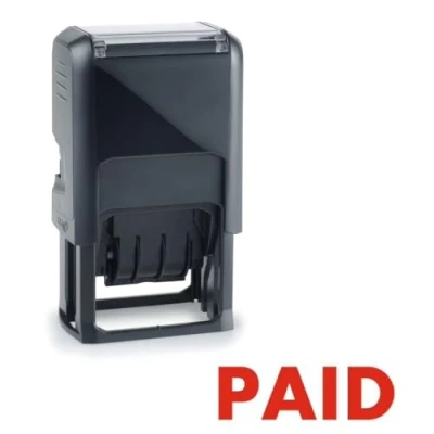 Image of Paid Stamp Self Inking Red Ink Stamper 24 x 7mm