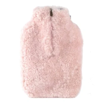 Image of Shepherd of Sweden Kerri Genuine Sheepskin Luxurious Hot Water Bottle Cover Large W:22cm x H:34cm (Pink)