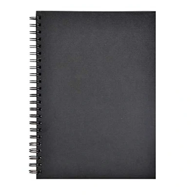 Image of Clairefontaine Ref 134254C Goldline Wirebound Pad (64 Ivory Sheets) A4 Size, 140gsm Paper, Portrait Layout Black Cover Suitable for Dry Techniques